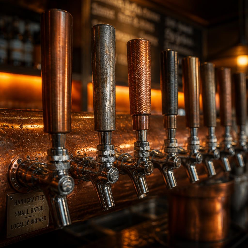 Pompes à bière en cuivre